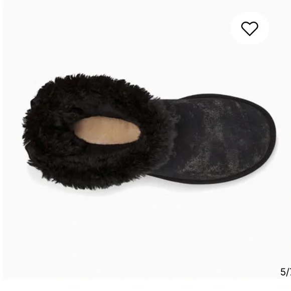 UGG‎ Mini Bailey Bow Glimmer Black Boots - Picture 10 of 14